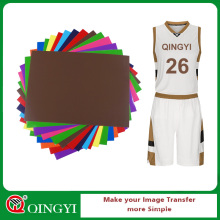 Qingyi gros a4 taille pu transfert vinyle pour le vêtement